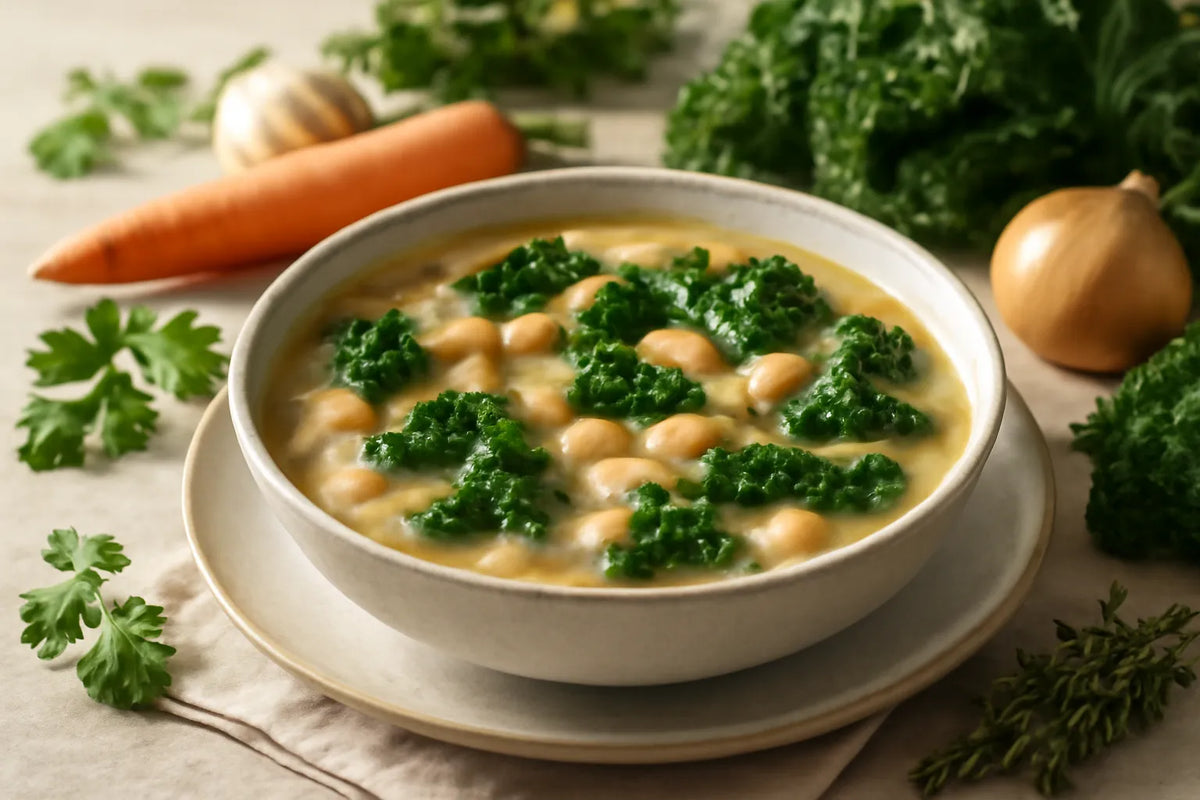 White bean soup with kale