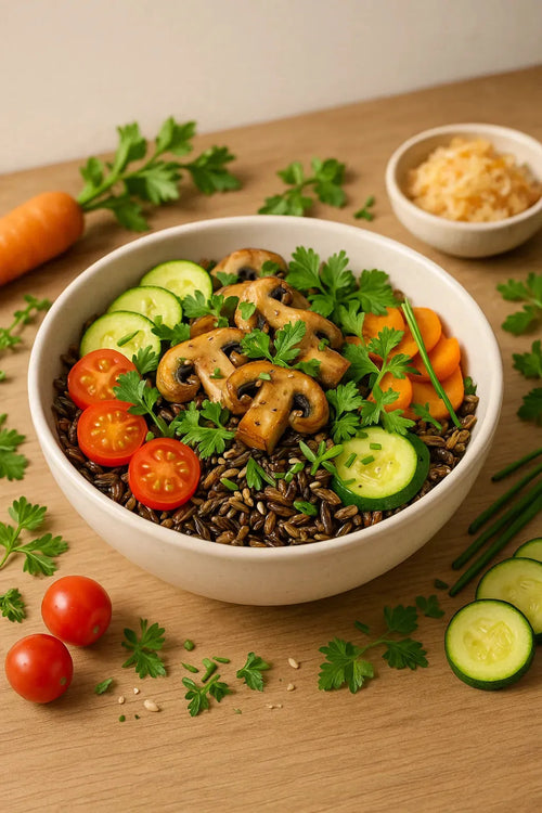Wild Rice Mushroom Herb Bowl