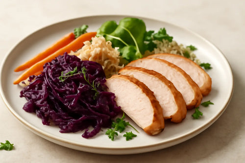 Winter red cabbage with turkey