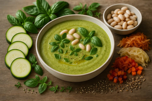 Zucchini Basil White Bean Soup