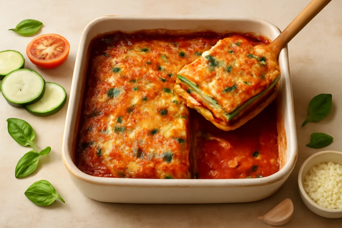 Parmigiana de courgettes à la sauce tomate