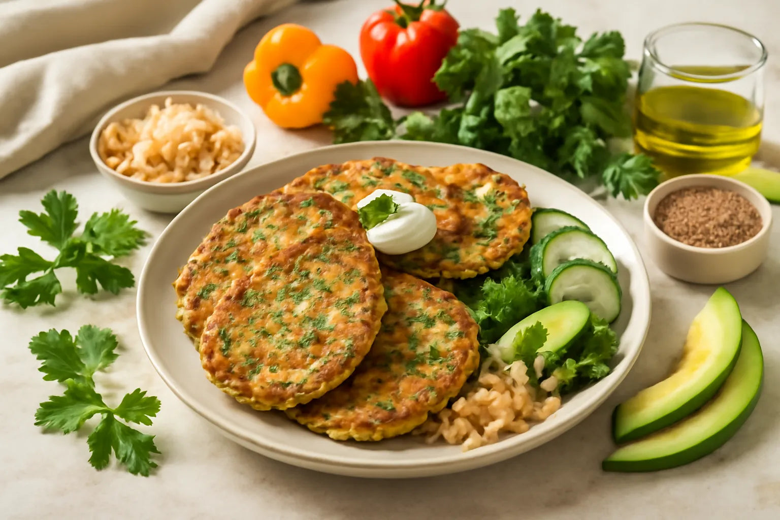 Zucchini potato pancakes